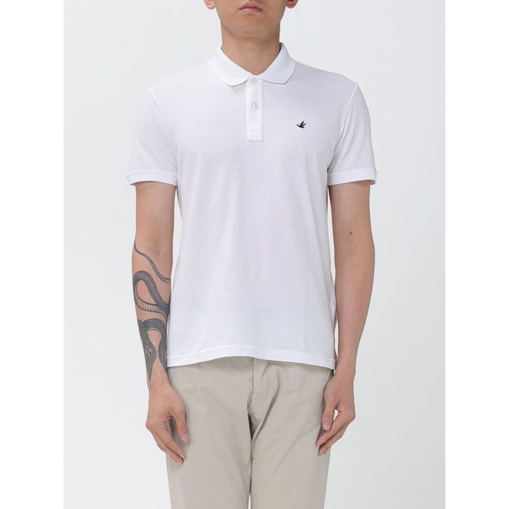 Brooksfield Men Basic Cotton Polo Shirt With Logo Brooksfield